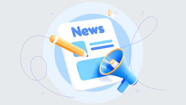 Newspaper or newsletter concept icon with loudspeaker.