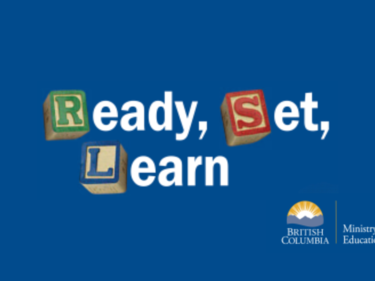 Text that says Ready, Set, Learn with letter blocks for the R, S and L.