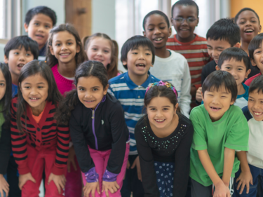 Group of students gathered together for class photo